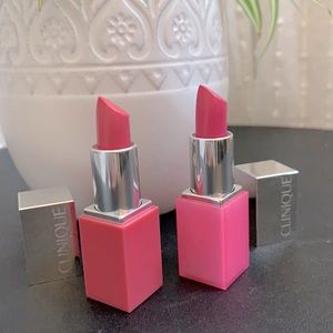 2 New Pink Clinique Lipsticks (Travel Size)